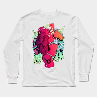 Blue Red Blend Taurus Beauty Long Sleeve T-Shirt